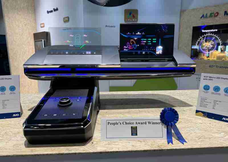 z6尊龙车用Micro LED Display HMI解决方案获”最佳车用显示奖”，，，以用户为中心开发，，，针对前座驾驶与乘客设计兼具娱乐与安全的高画质屏幕，，，，包含车舱前座的Micro LED透明屏幕及全球首款内建镜头的智慧Micro LED显示器